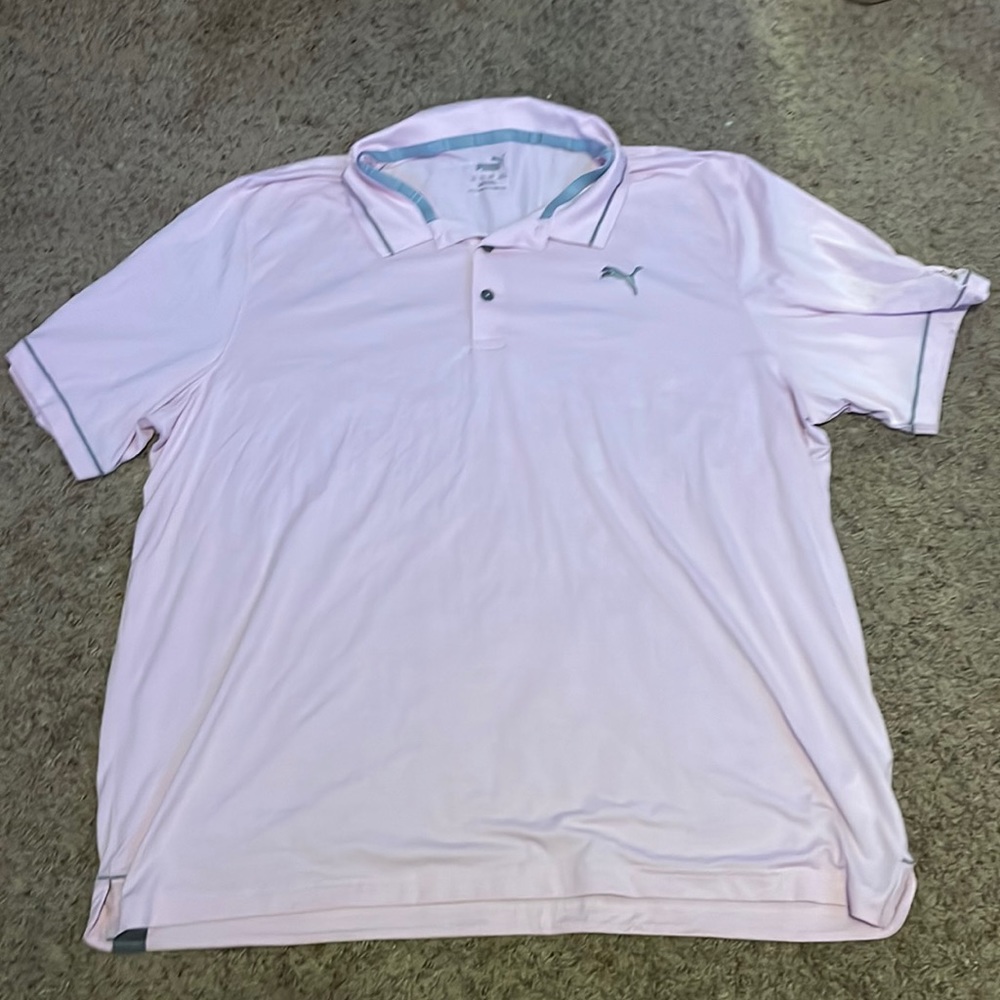 Men’s pink puma polo